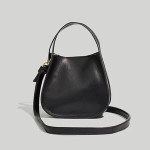 Madewell The Sydney Crossbody & Top-Handle Black Leather Bag